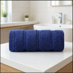 Serviette De Bain Bleu Marine - Vignette | plumedebain
