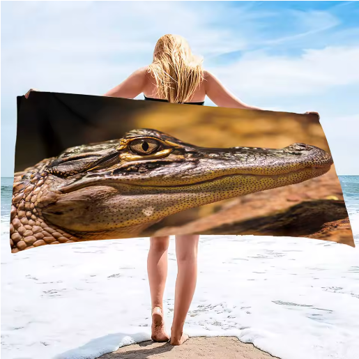 Serviette De Bain Crocodile