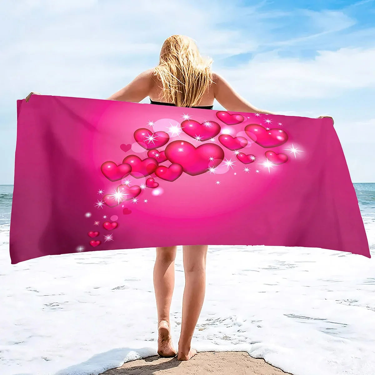 Serviette De Bain Cœur