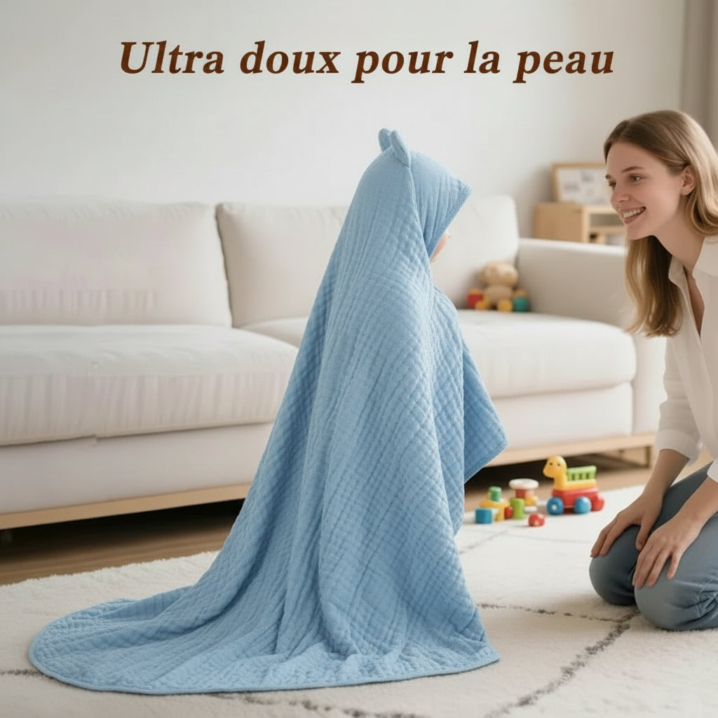 Serviette De Bain Avec Bonnet Bébé