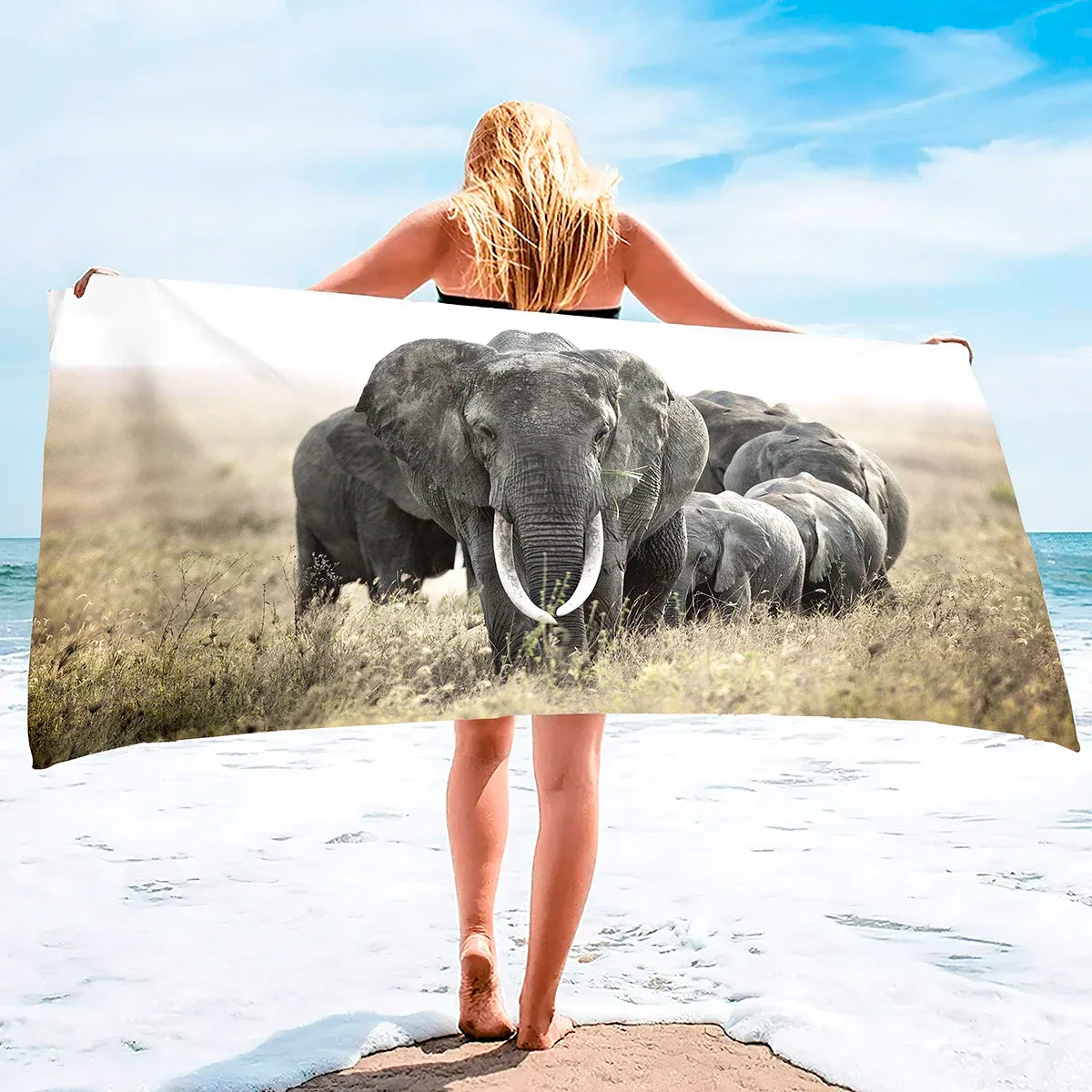 Serviette De Bain Éléphant