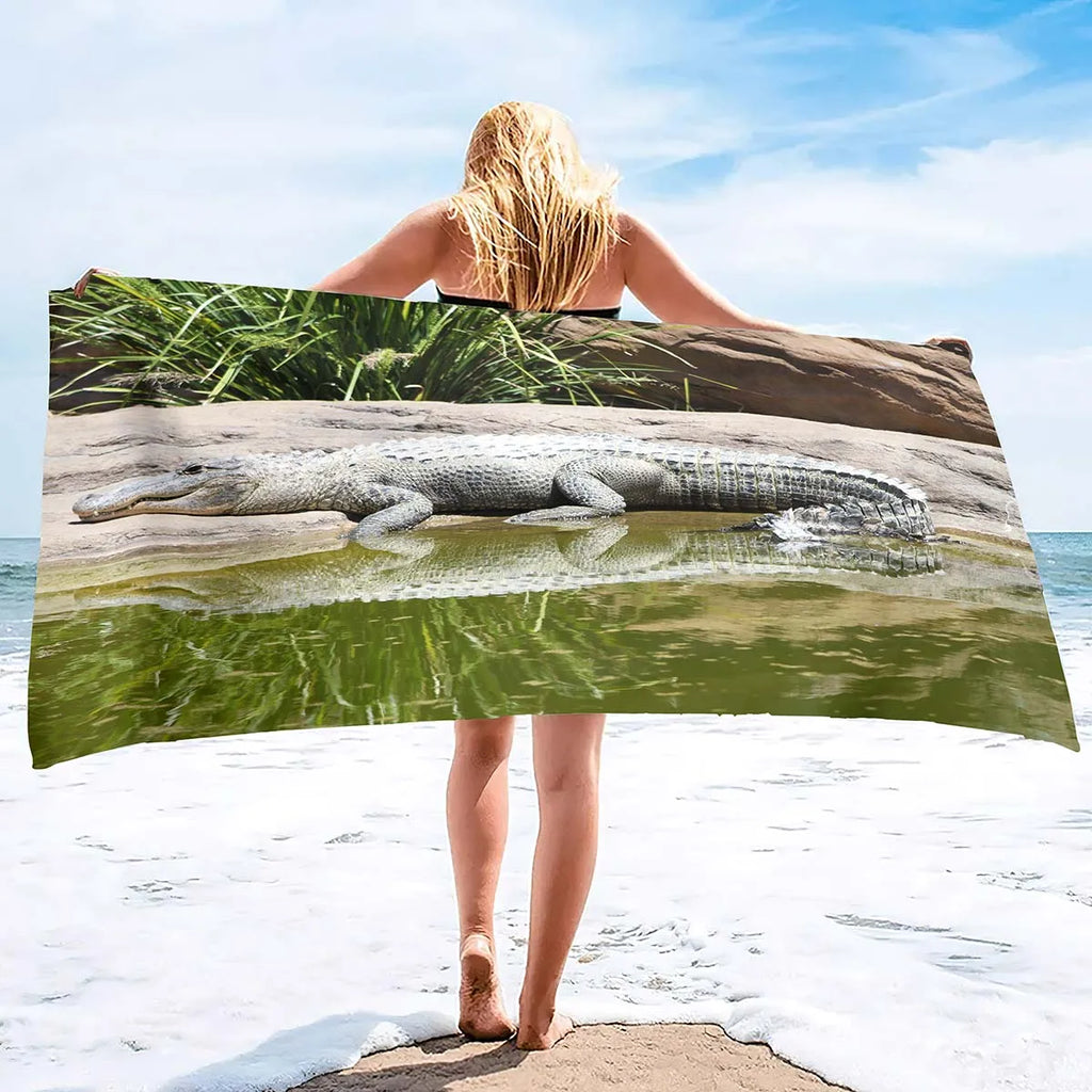 Serviette De Bain Crocodile