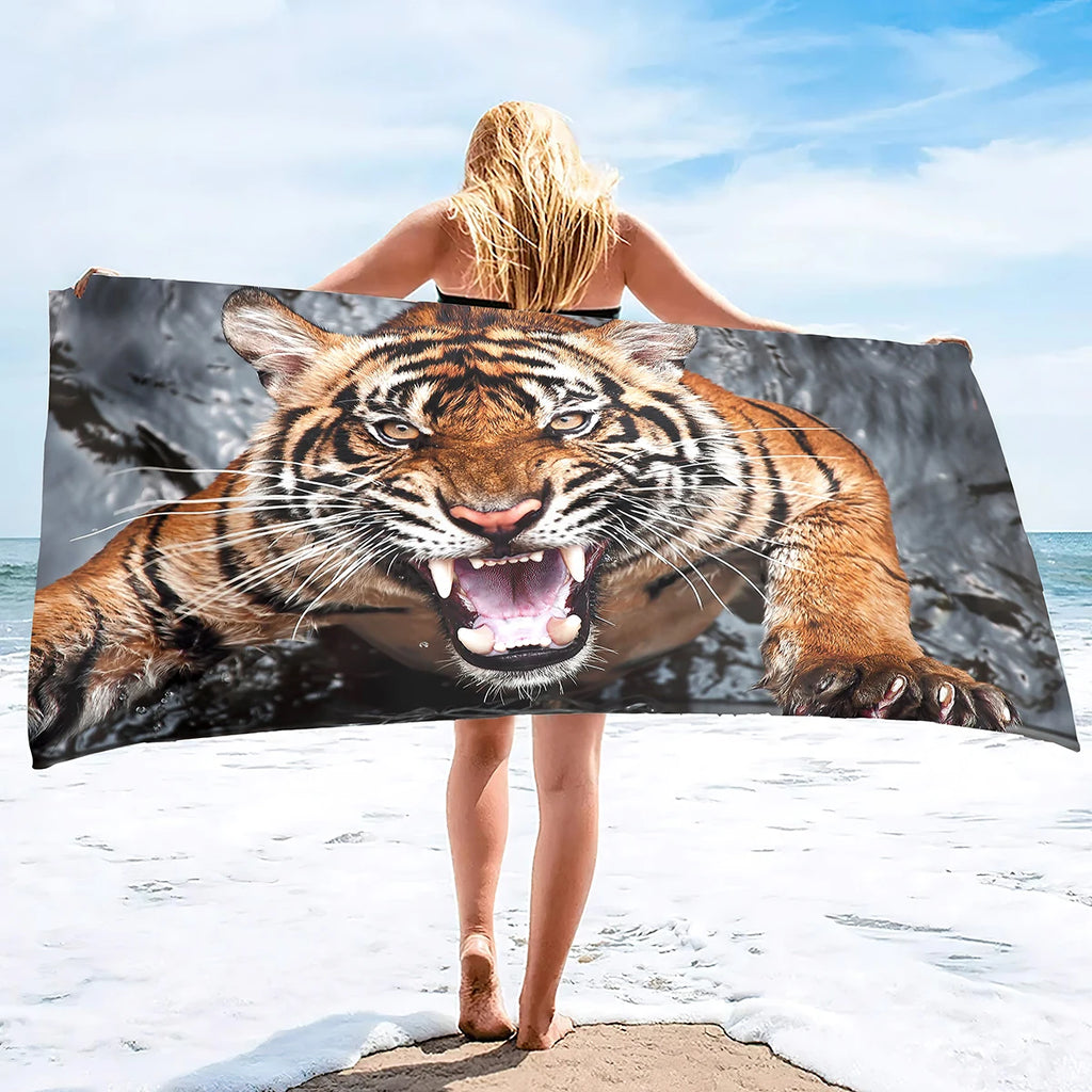Serviette De Bain Tigre Géant