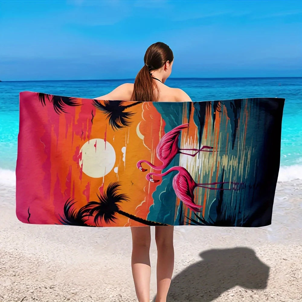 Serviette De Bain Flamant Rose