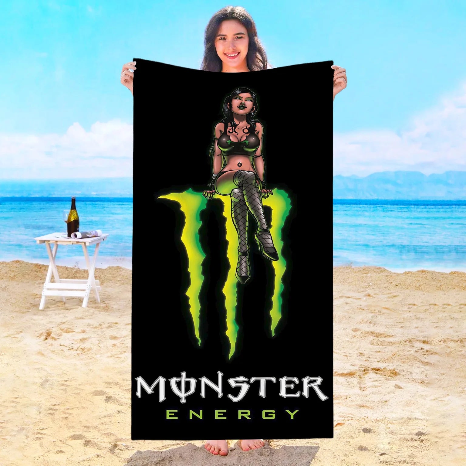 Serviette De Bain Monstre Énergie