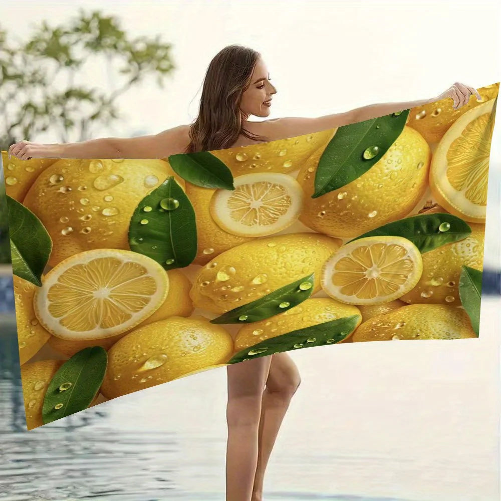 Serviette De Bain Jaune Citron