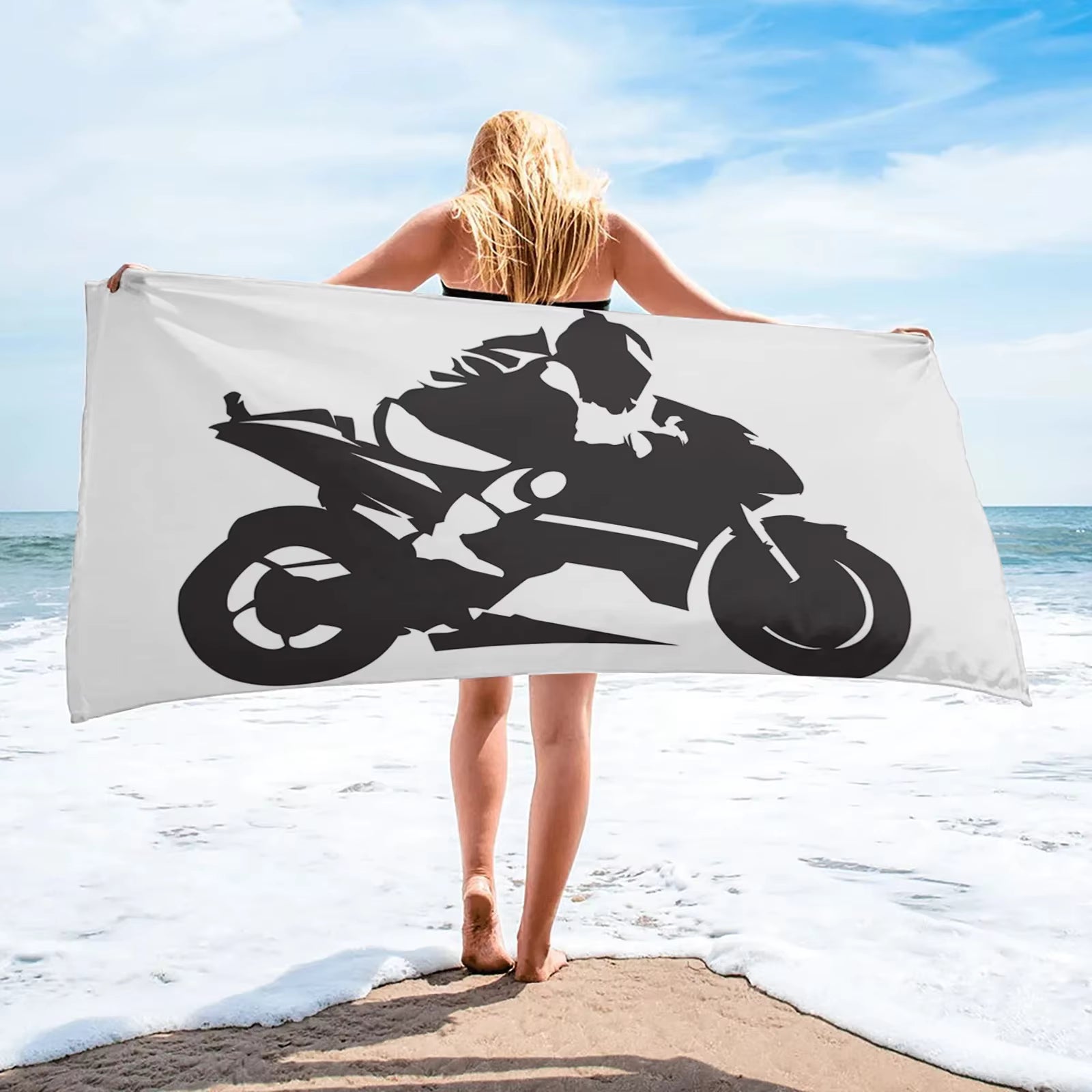 Serviette De Bain Avec Une Harley Davidson
