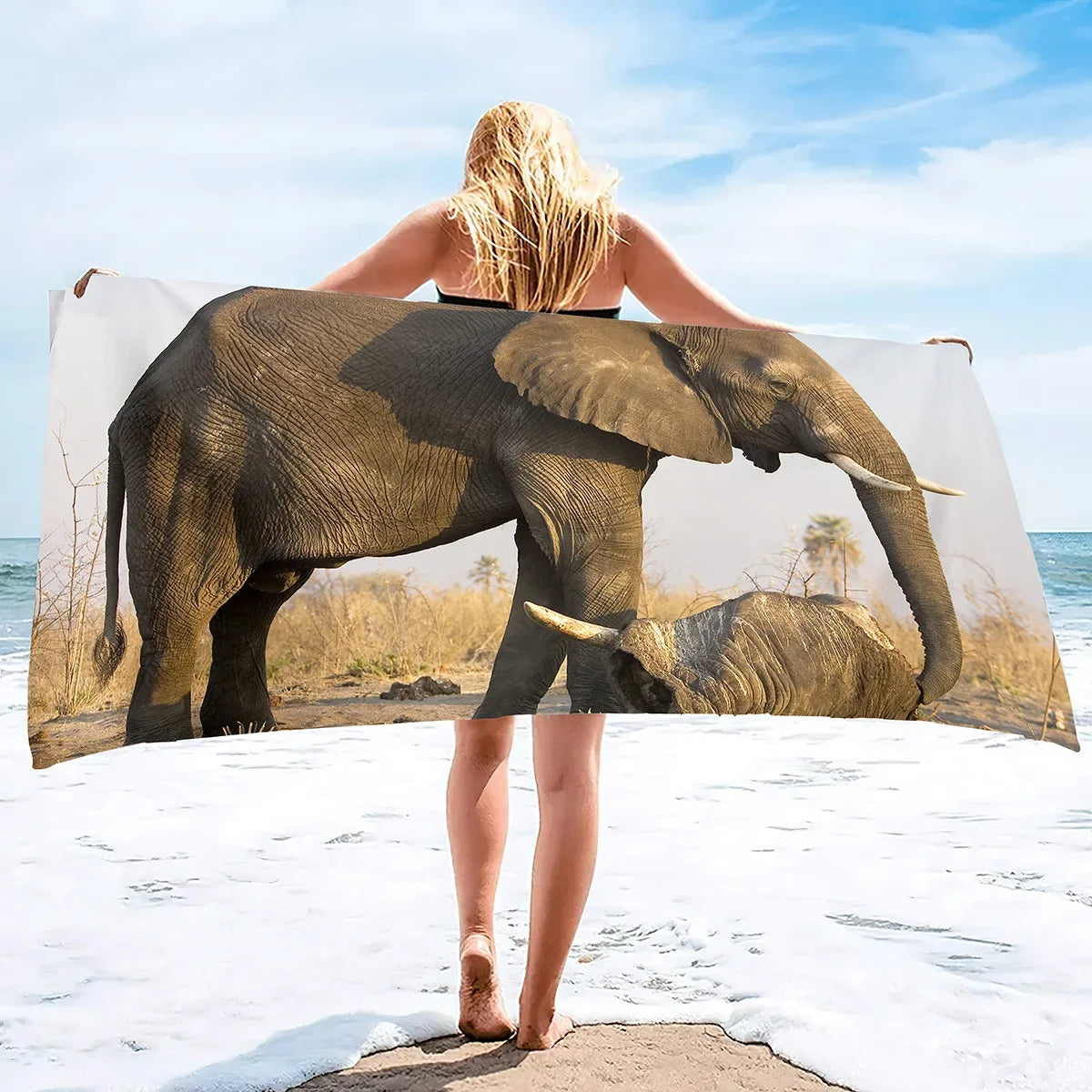 Serviette De Bain Éléphant