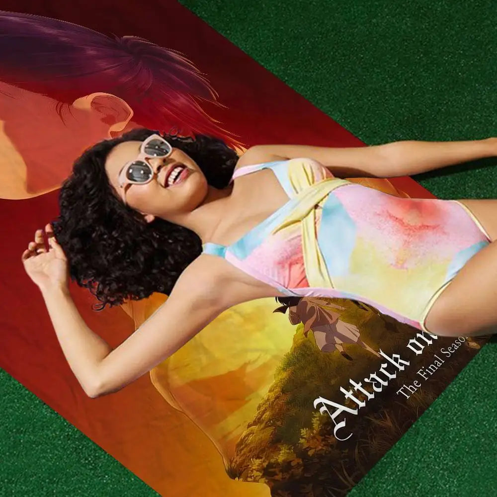 Serviette De Bain Attaque Des Titans