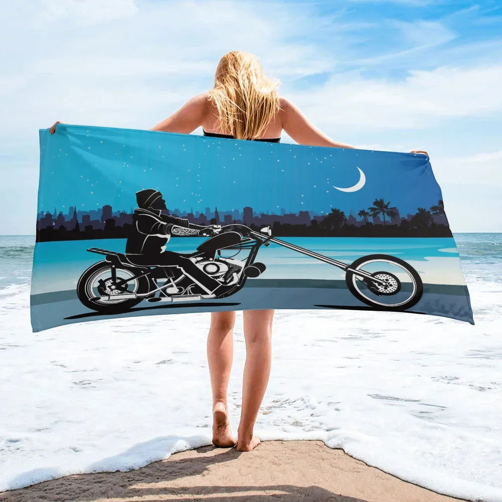Serviette De Bain Avec Une Harley Davidson