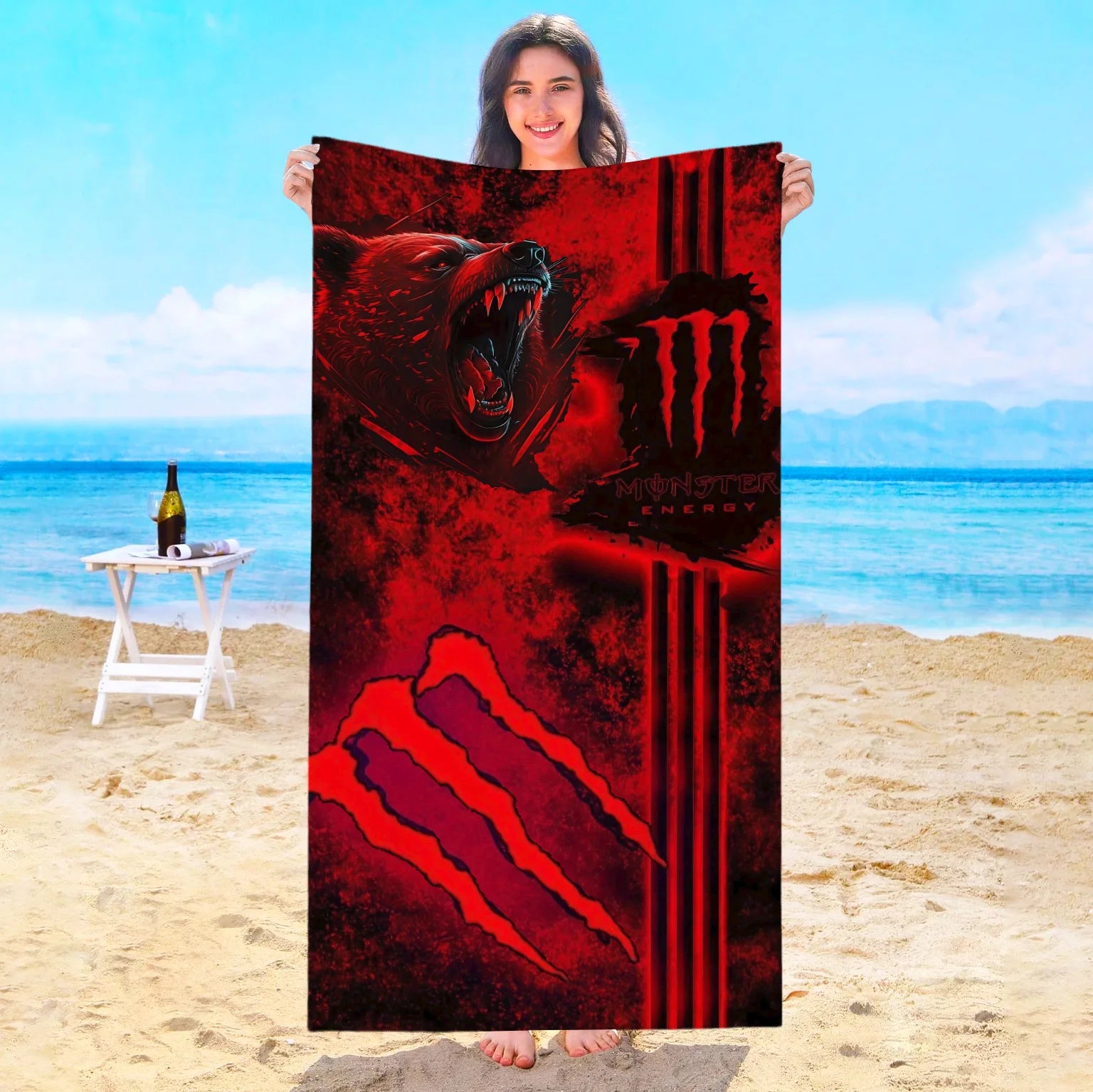 Serviette De Bain Monstre Énergie