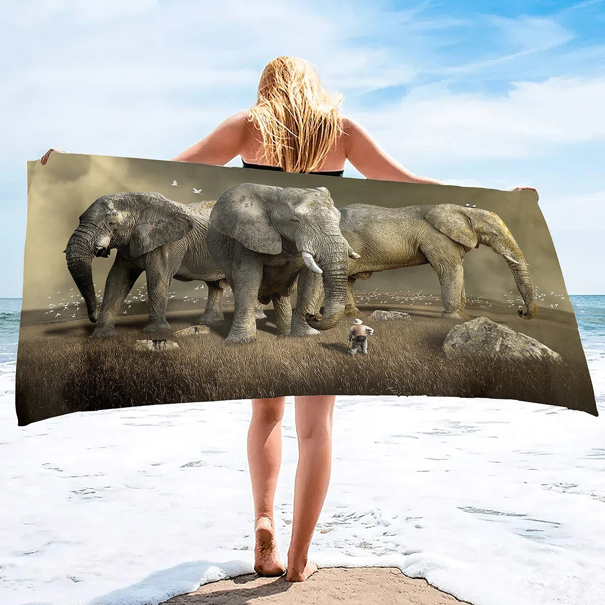 Serviette De Bain Éléphant