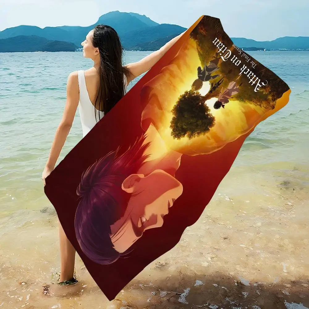 Serviette De Bain Attaque Des Titans