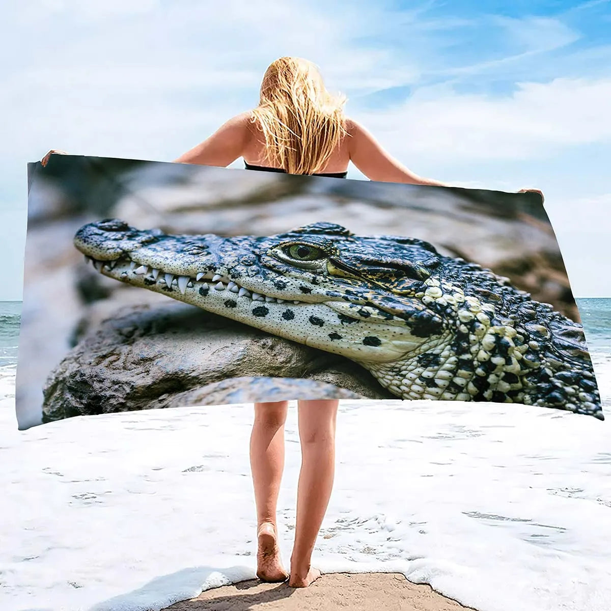 Serviette De Bain Crocodile