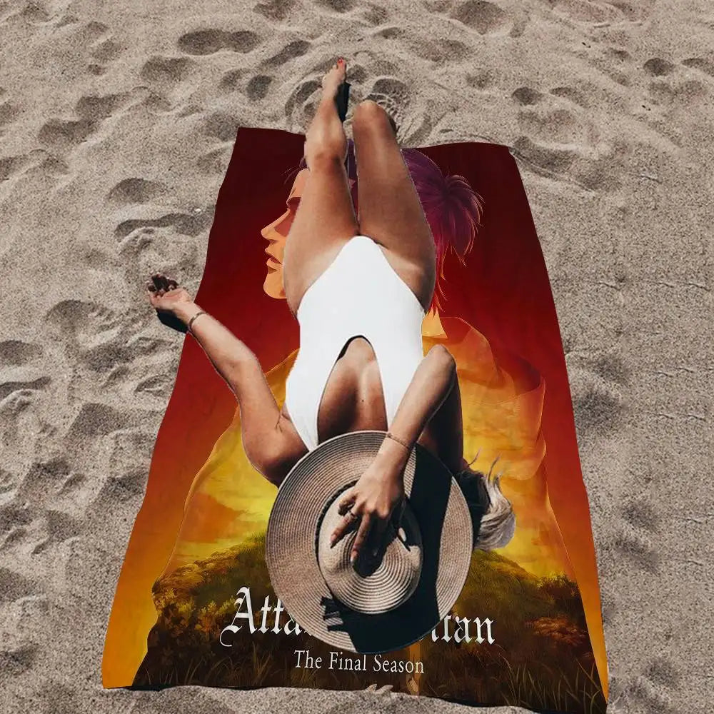 Serviette De Bain Attaque Des Titans