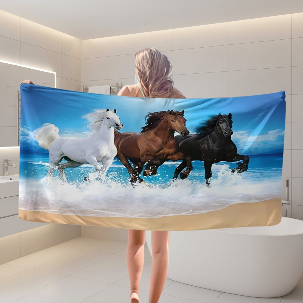 Serviette De Bain Avec Cheval