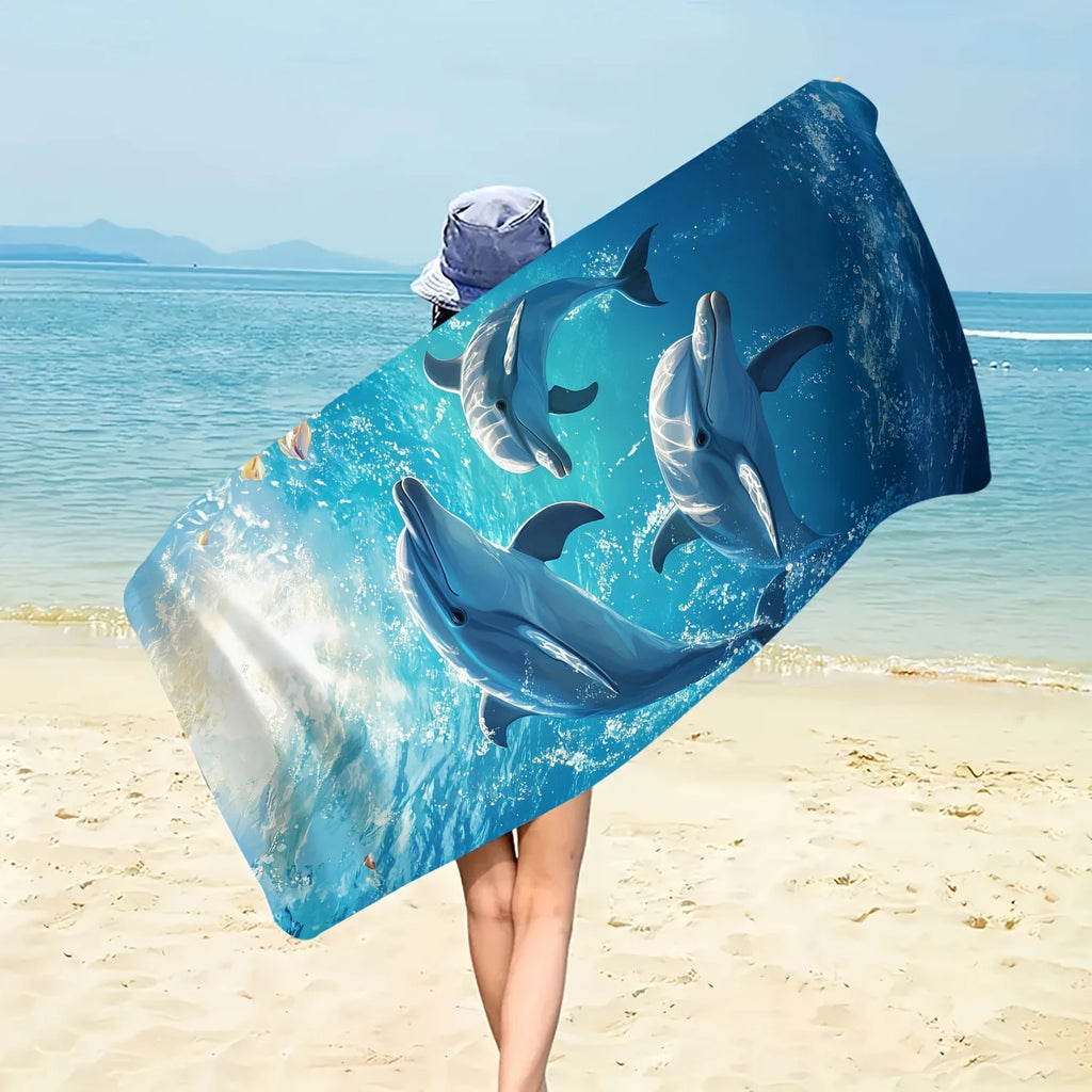 Serviette de bain adulte dauphin