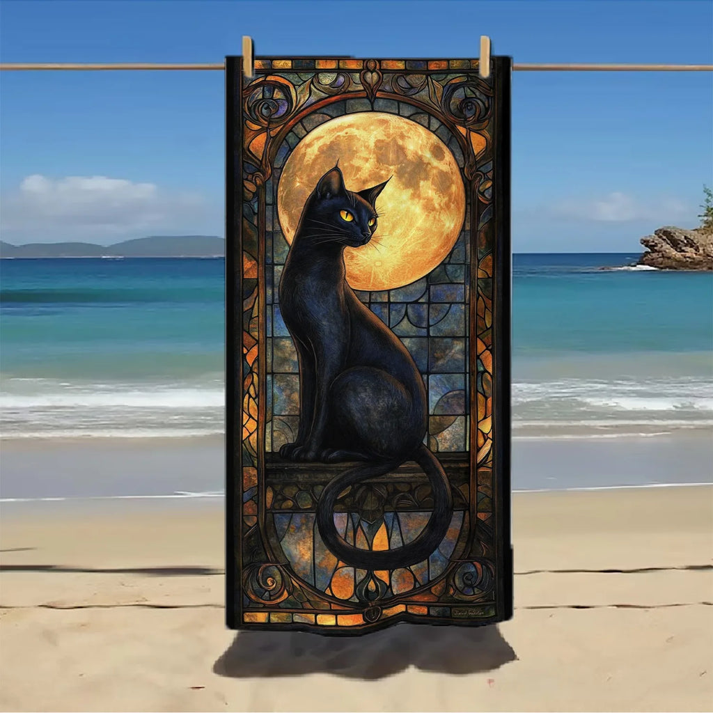 Serviette De Bain Chat Noir