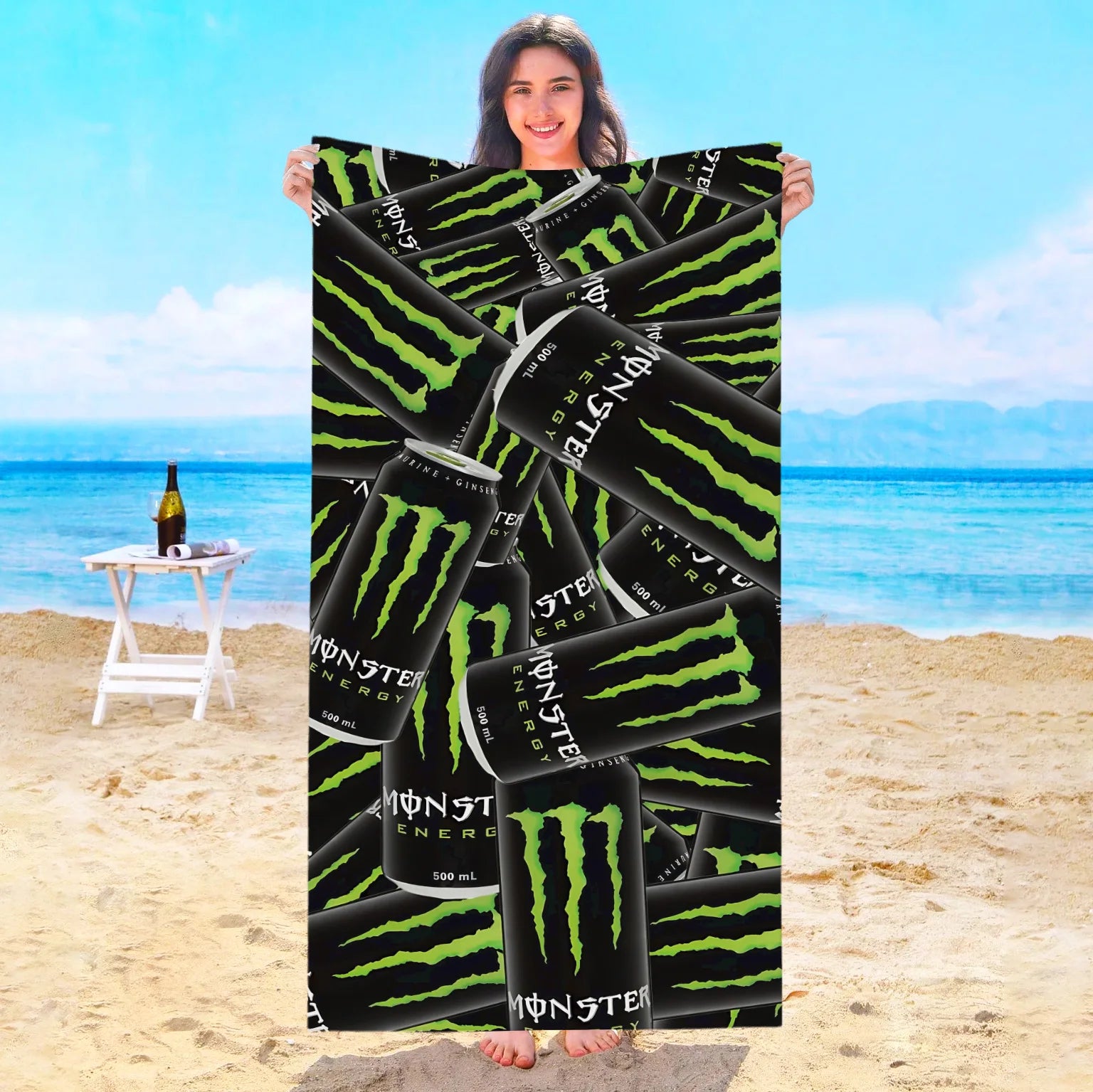 Serviette De Bain Monstre Énergie