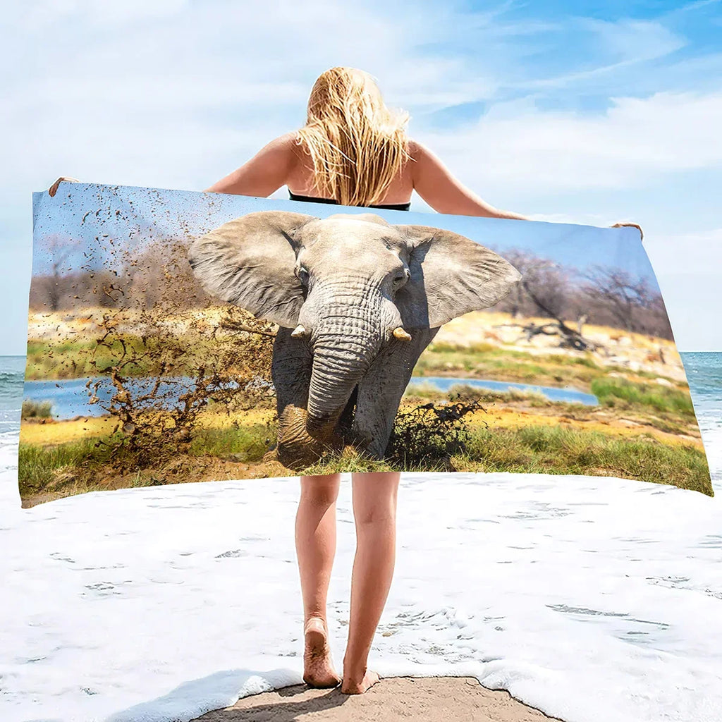 Serviette De Bain Éléphant