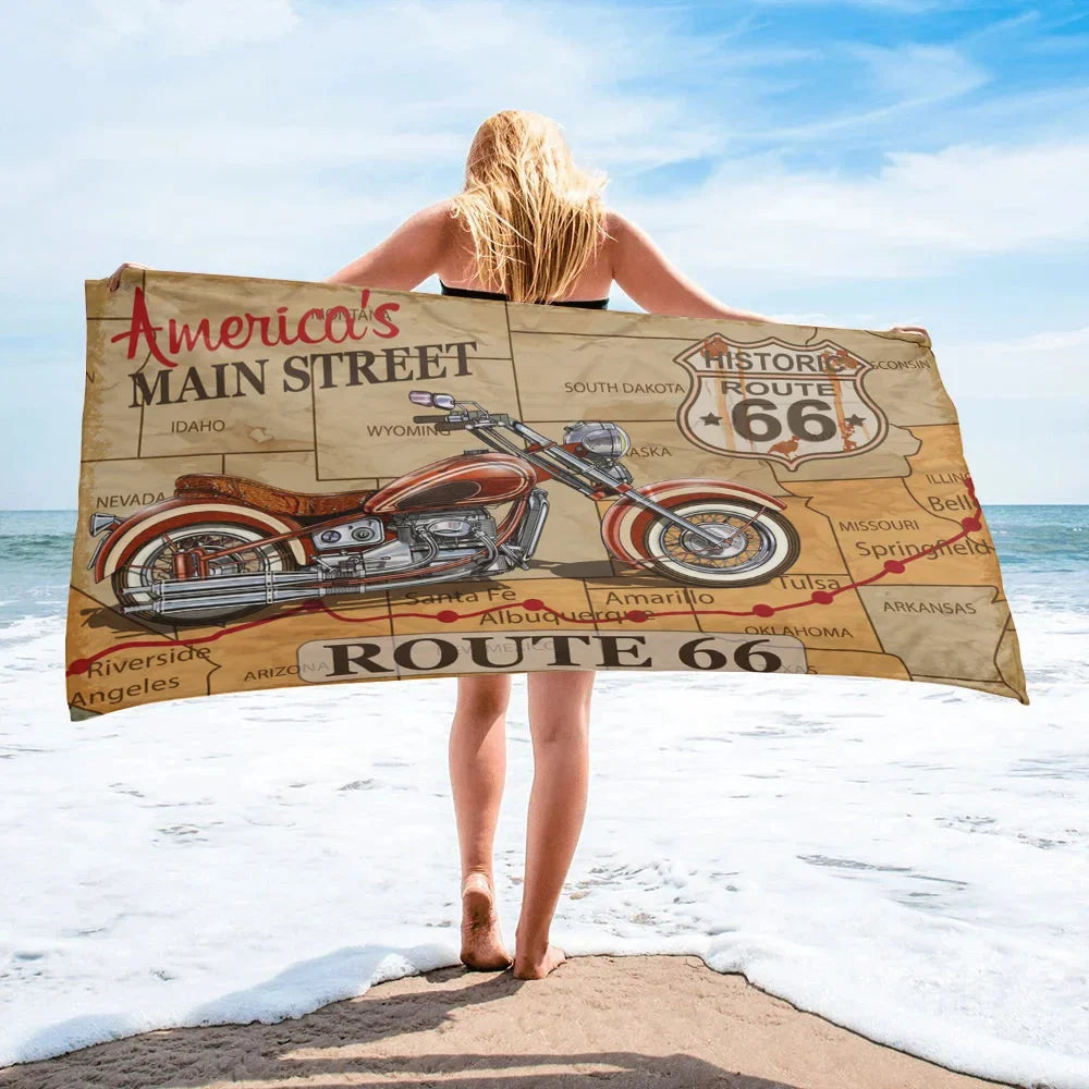 Serviette De Bain Avec Une Harley Davidson