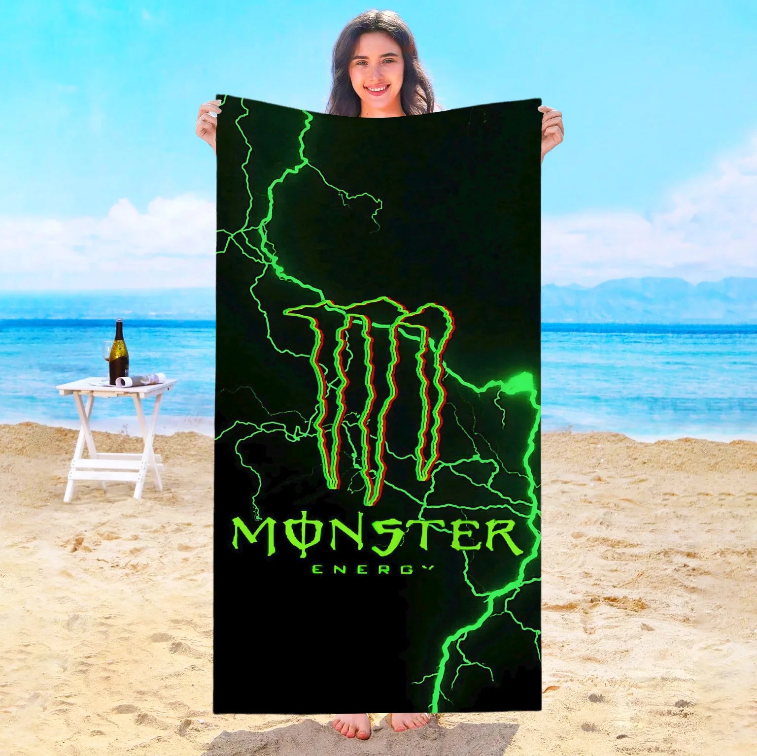 Serviette De Bain Monstre Énergie