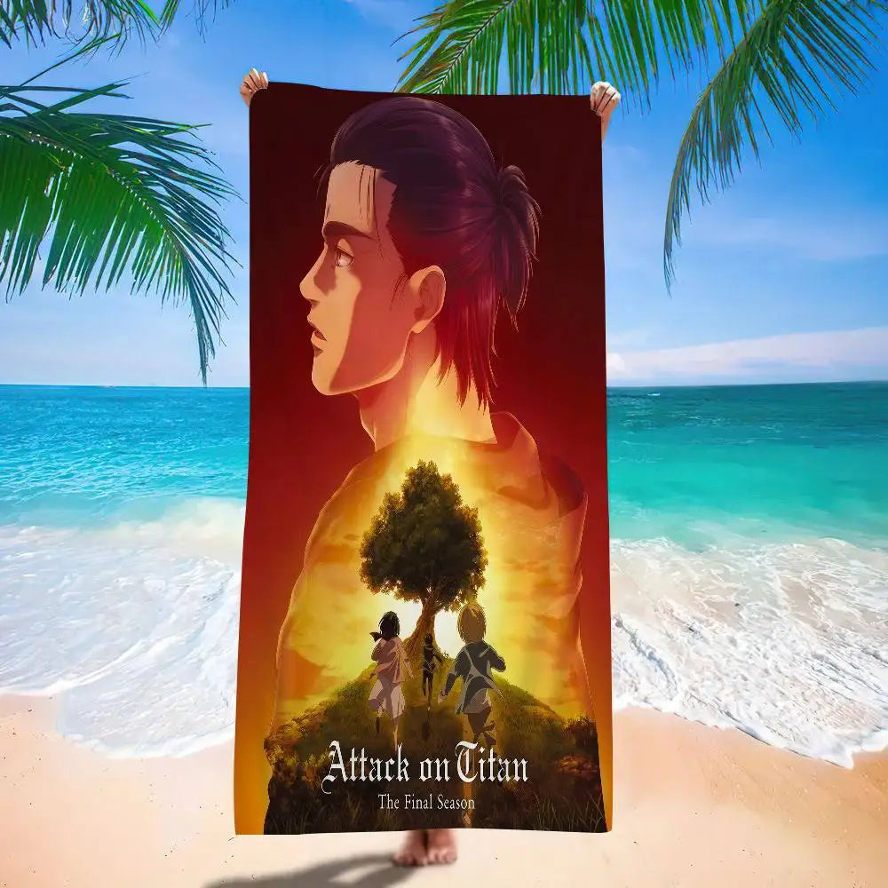 Serviette De Bain Attaque Des Titans