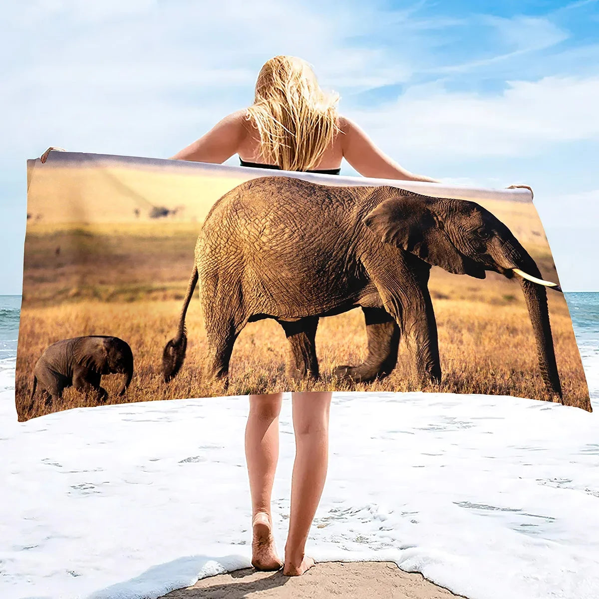 Serviette De Bain Éléphant