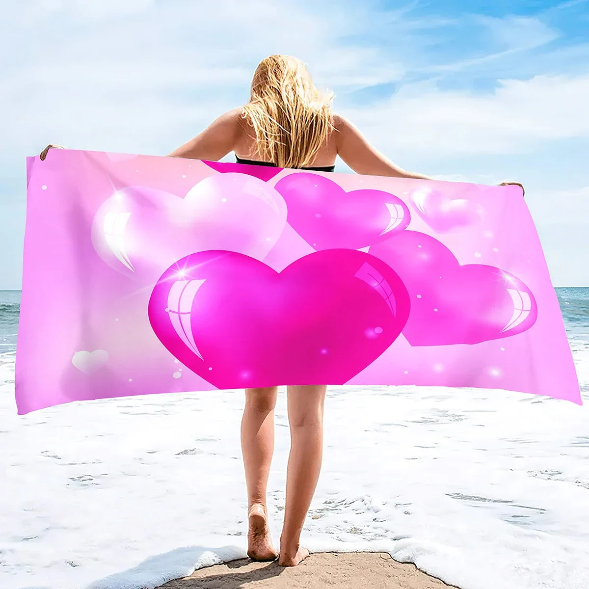 Serviette De Bain Cœur