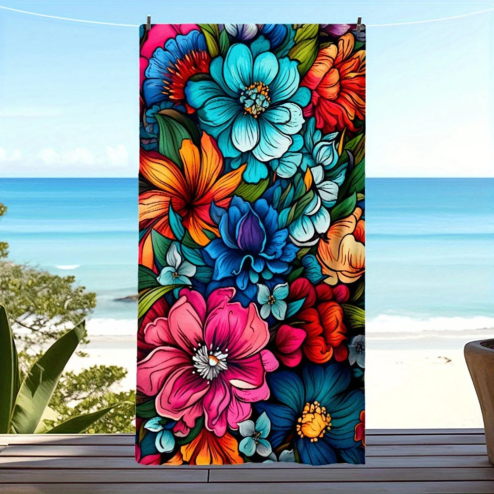 Serviette De Bain Fleurie