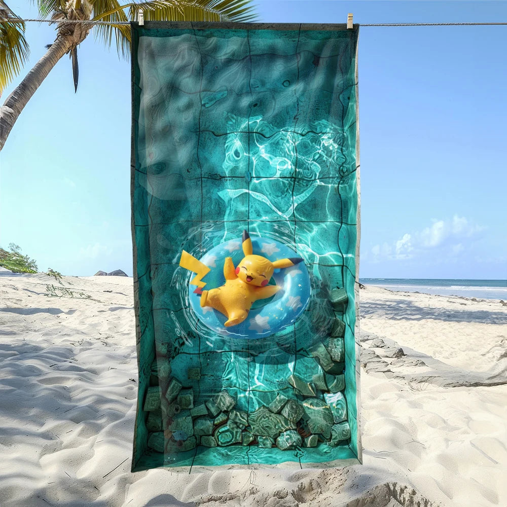 Serviette De Bain Adulte Pikachu