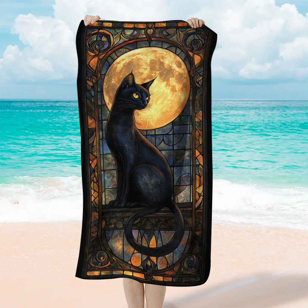 Serviette De Bain Chat Noir
