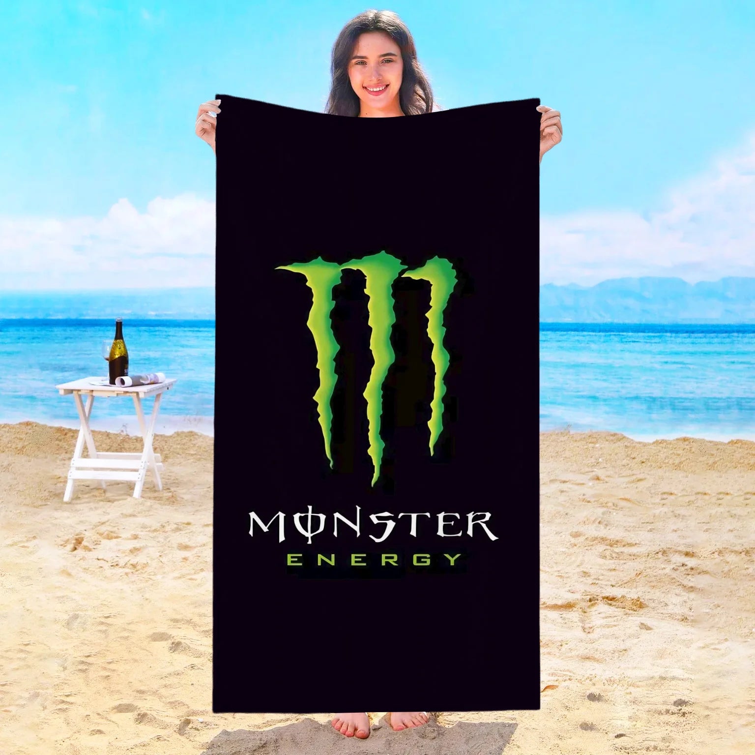 Serviette De Bain Monstre Énergie