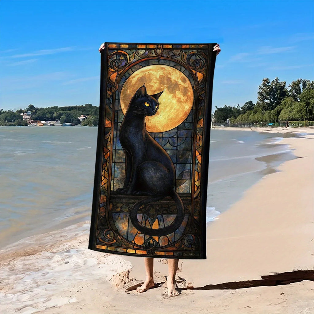 Serviette De Bain Chat Noir