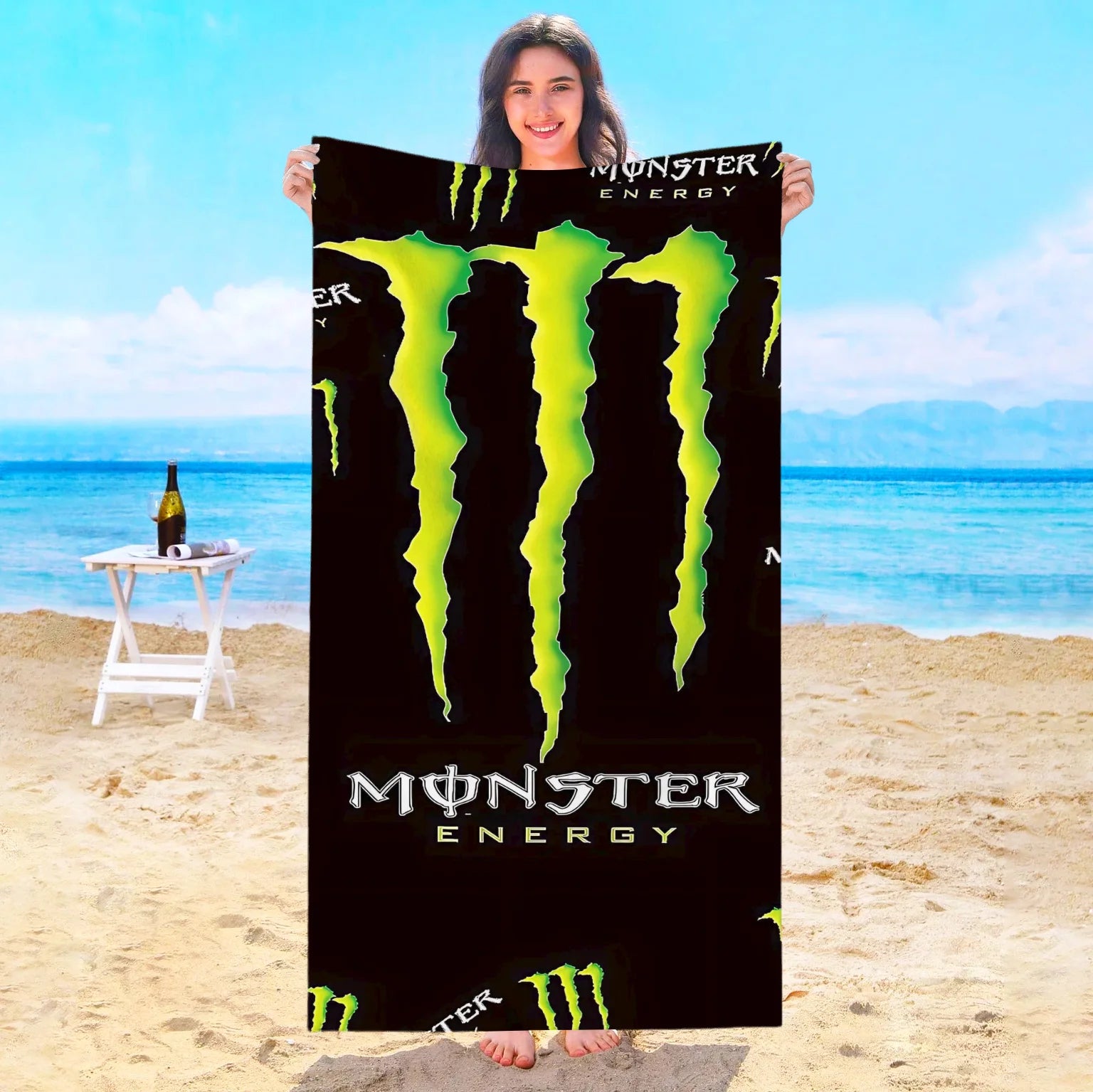 Serviette De Bain Monstre Énergie