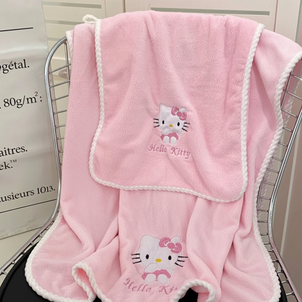 Serviette de bain hello kitty pas cher