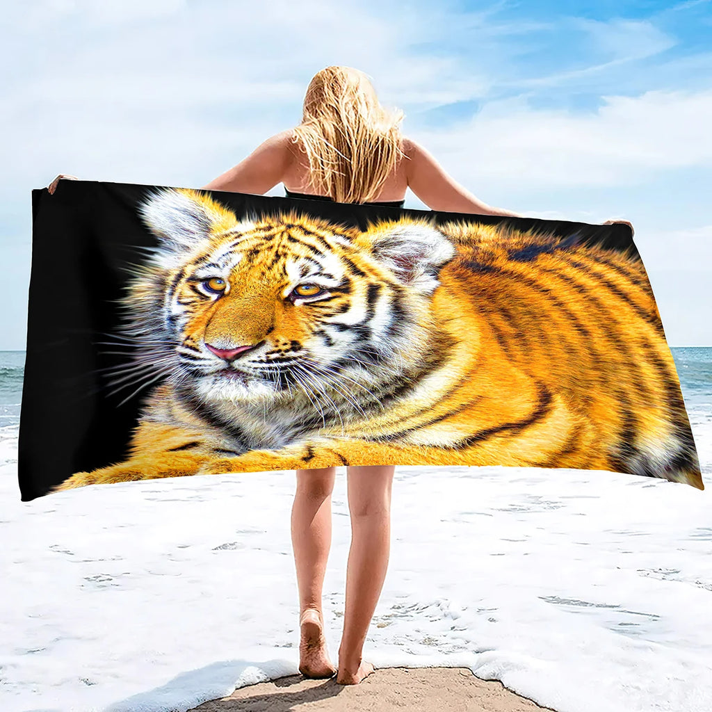 Serviette De Bain Tigre Géant