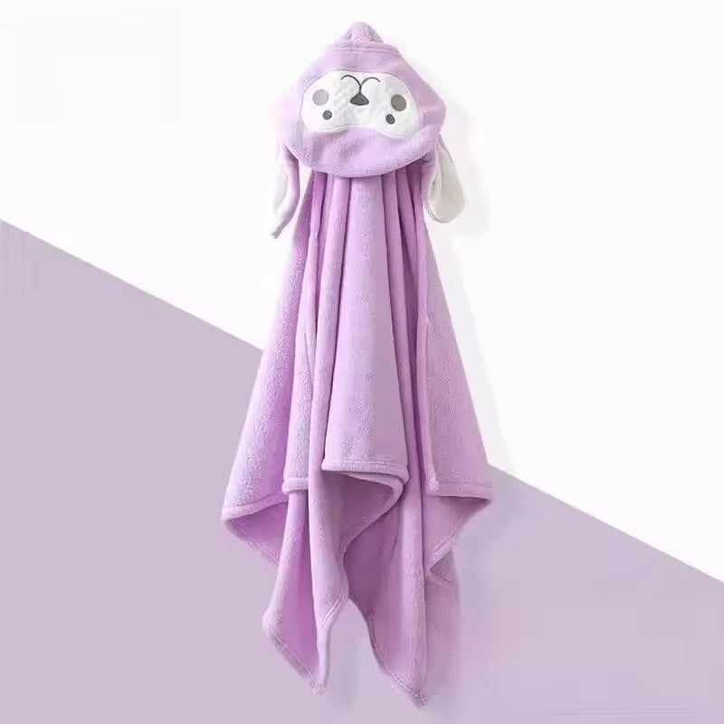 Serviette de bain a capuche enfant piscine