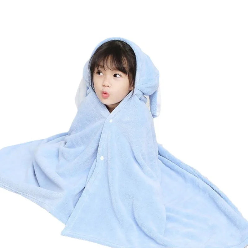 Serviette de bain a capuche enfant piscine