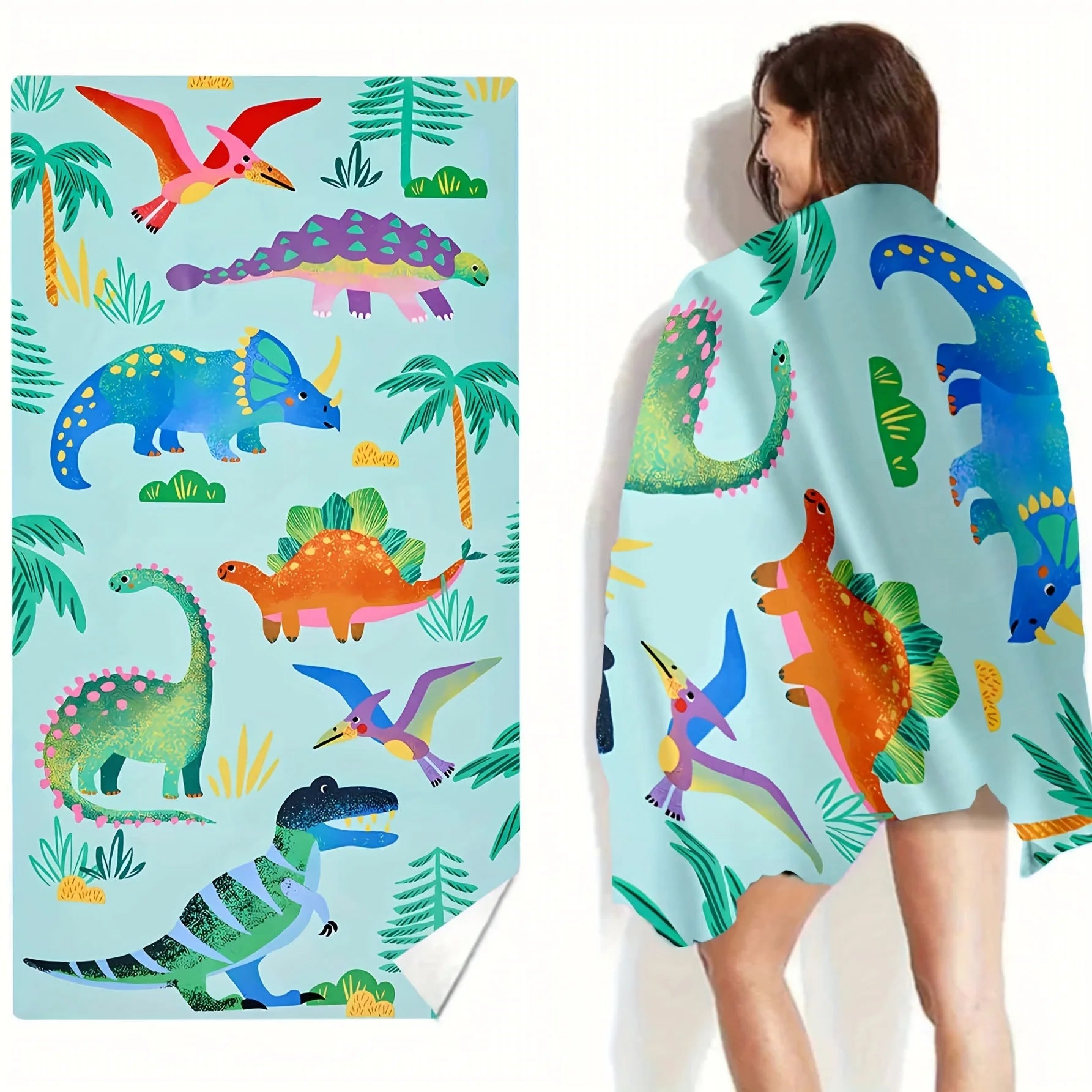 Serviette De Bain Dinosaure