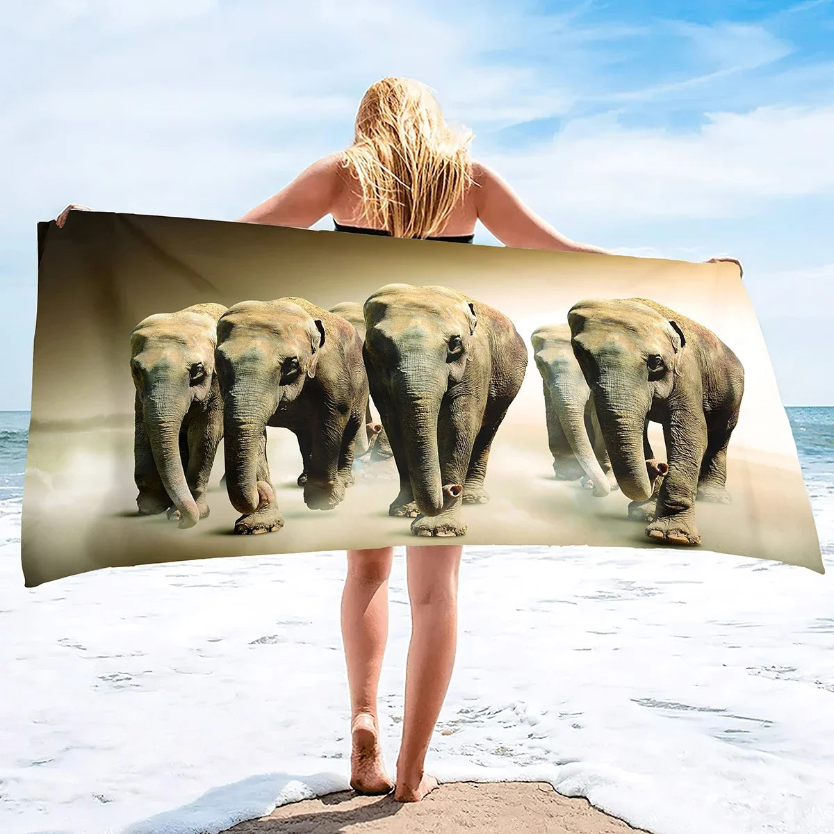 Serviette De Bain Éléphant