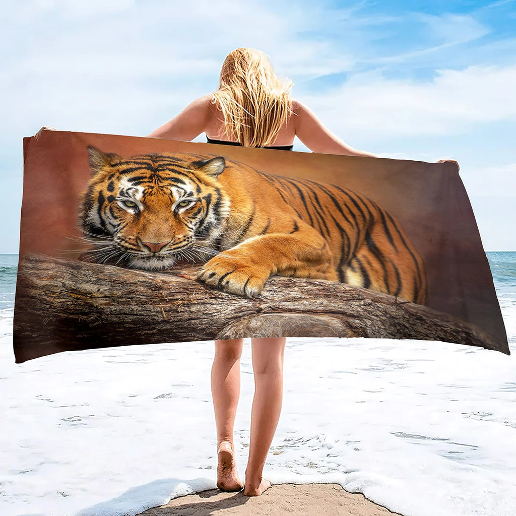 Serviette De Bain Tigre Géant