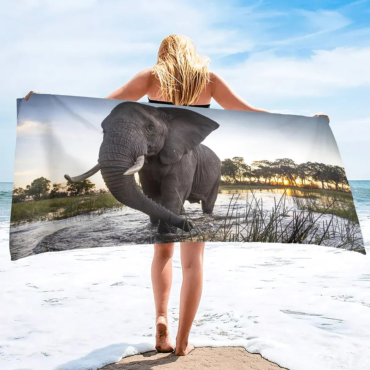 Serviette De Bain Éléphant