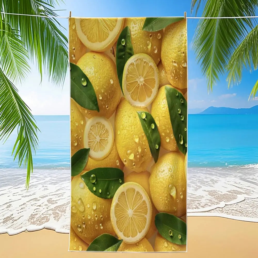 Serviette De Bain Jaune Citron