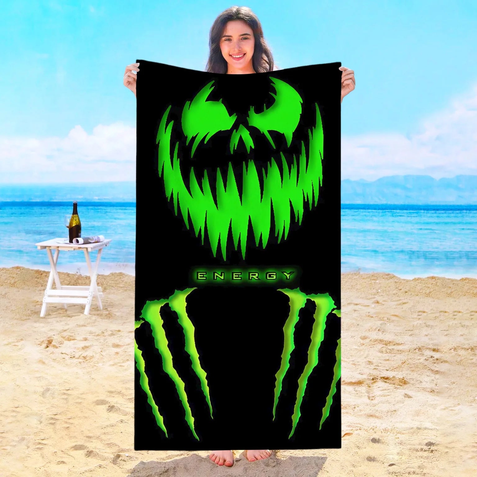 Serviette De Bain Monstre Énergie