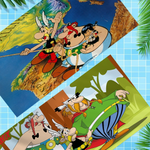 Serviette De Bain Astérix Obélix - Vignette | plumedebain