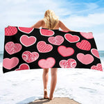 Serviette De Bain Cœur - Vignette | plumedebain