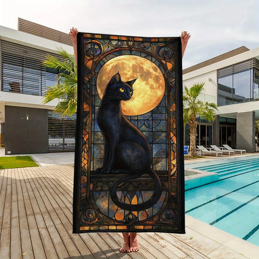 Serviette De Bain Chat Noir