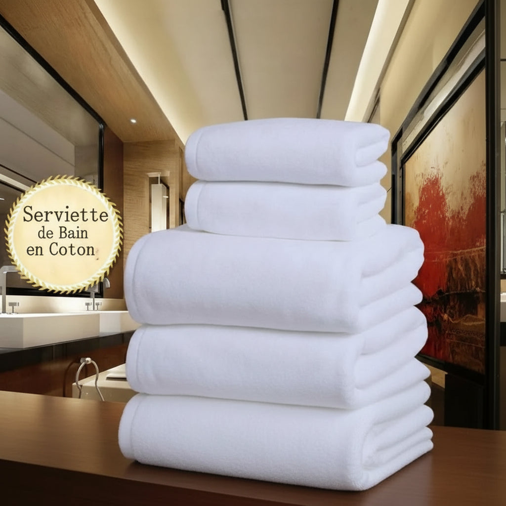 Serviette De Bain Coton Blanc