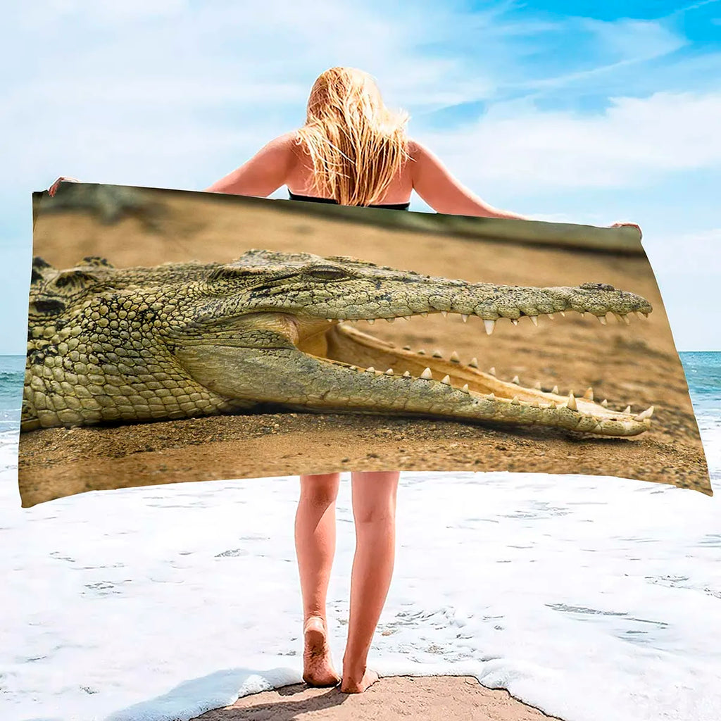Serviette De Bain Crocodile